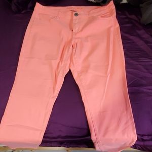 Stretchy coral pink Jeans